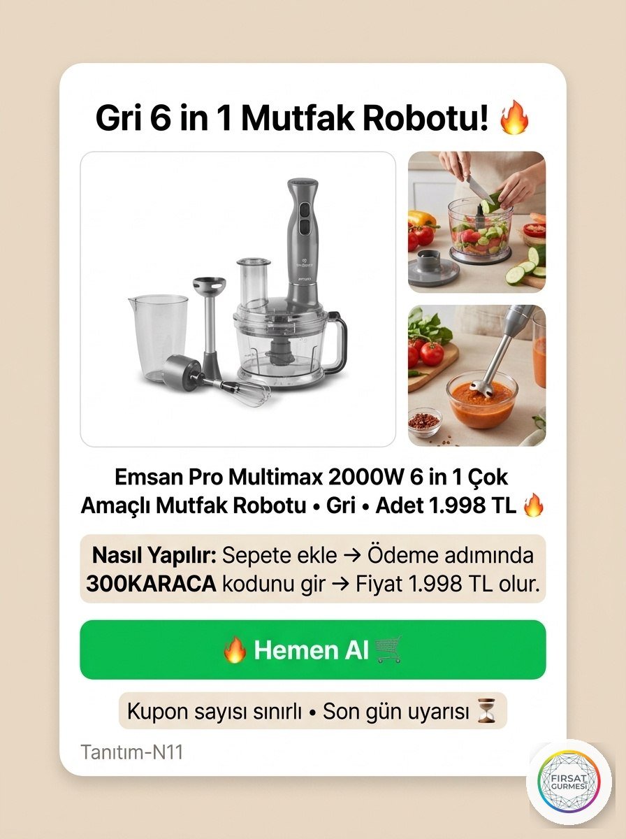 Emsan Pro Multimax 2000W 6 in 1 Çok