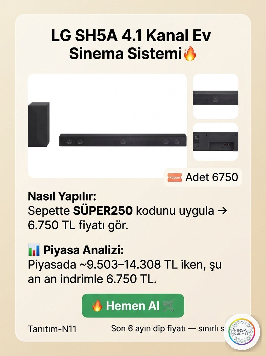 LG SH5A 4.1 Kanal Ev Sinema Sistemi (6750