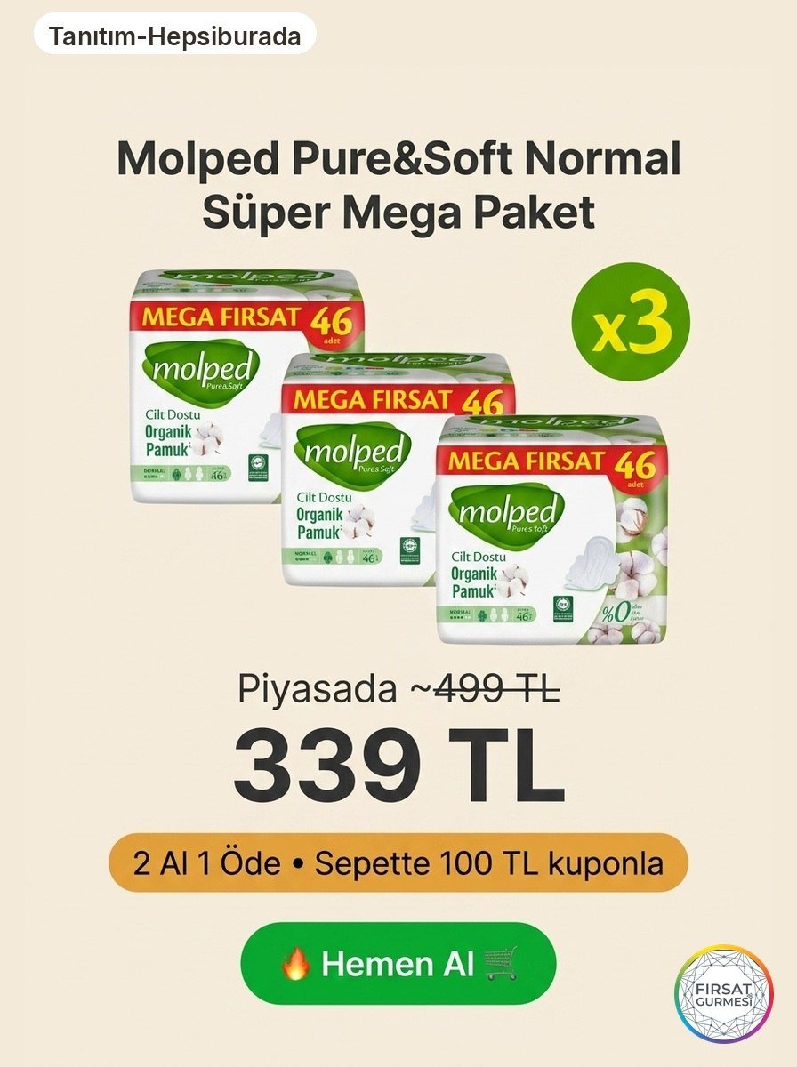 Molped PureSoft Normal Süper Mega Paket 138 Adet
