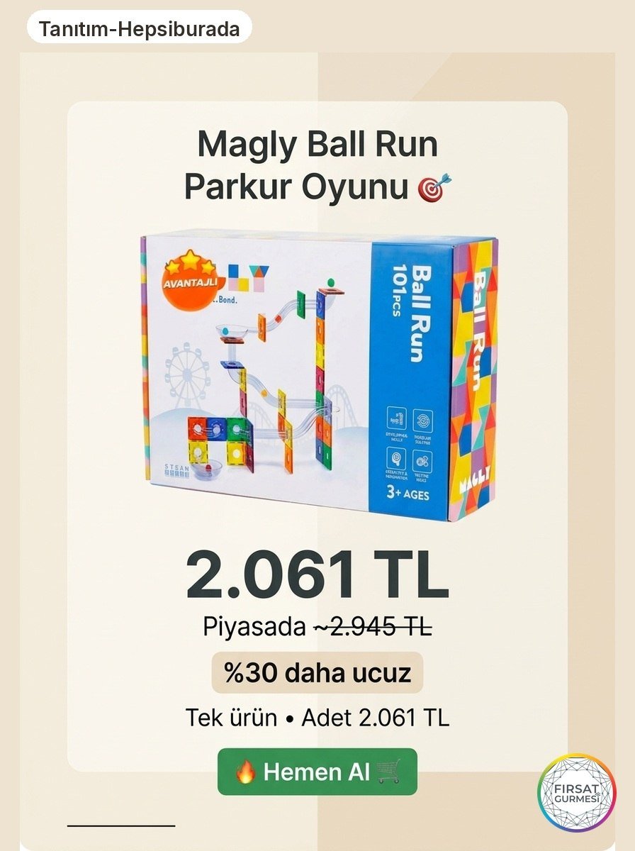 Magly Ball Run Parkur Oyunu 101 parça, manyetik