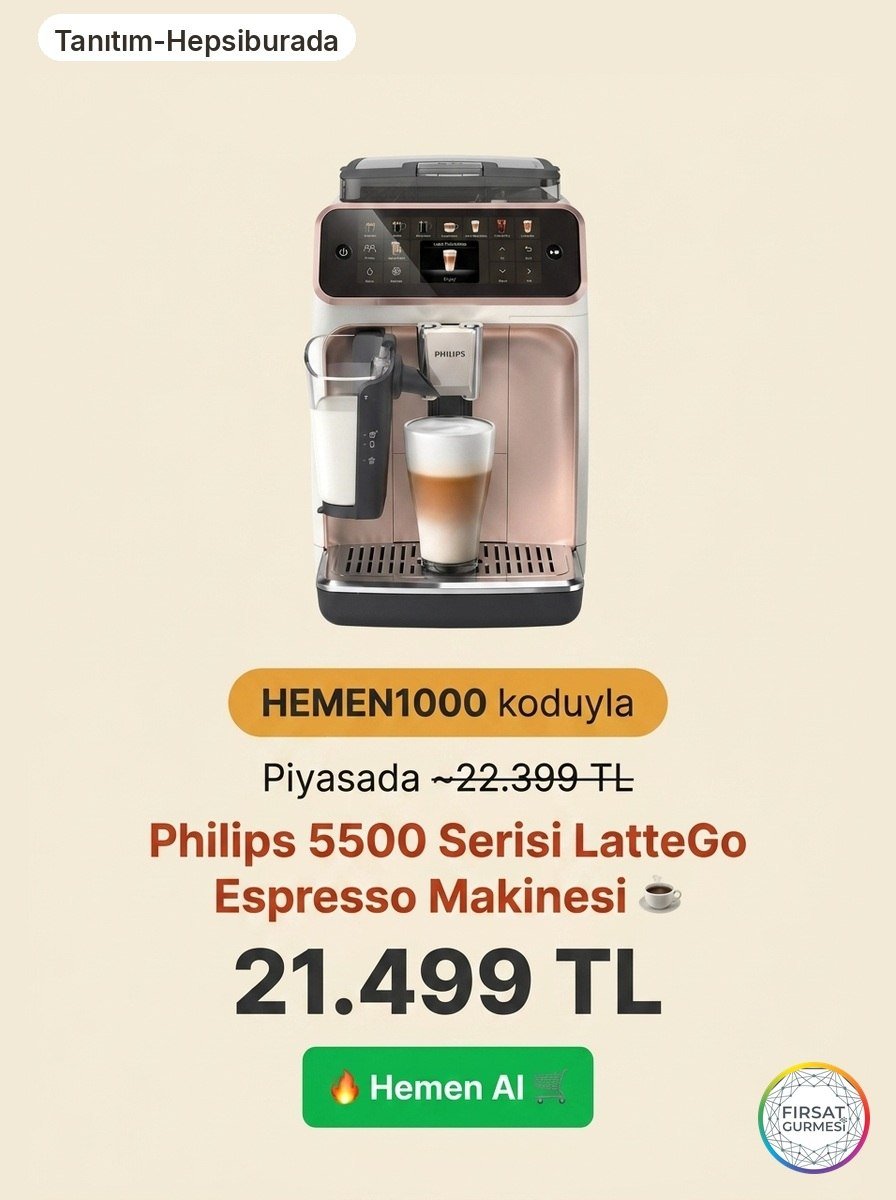 Philips 5500 Serisi LatteGo Espresso Makinesi