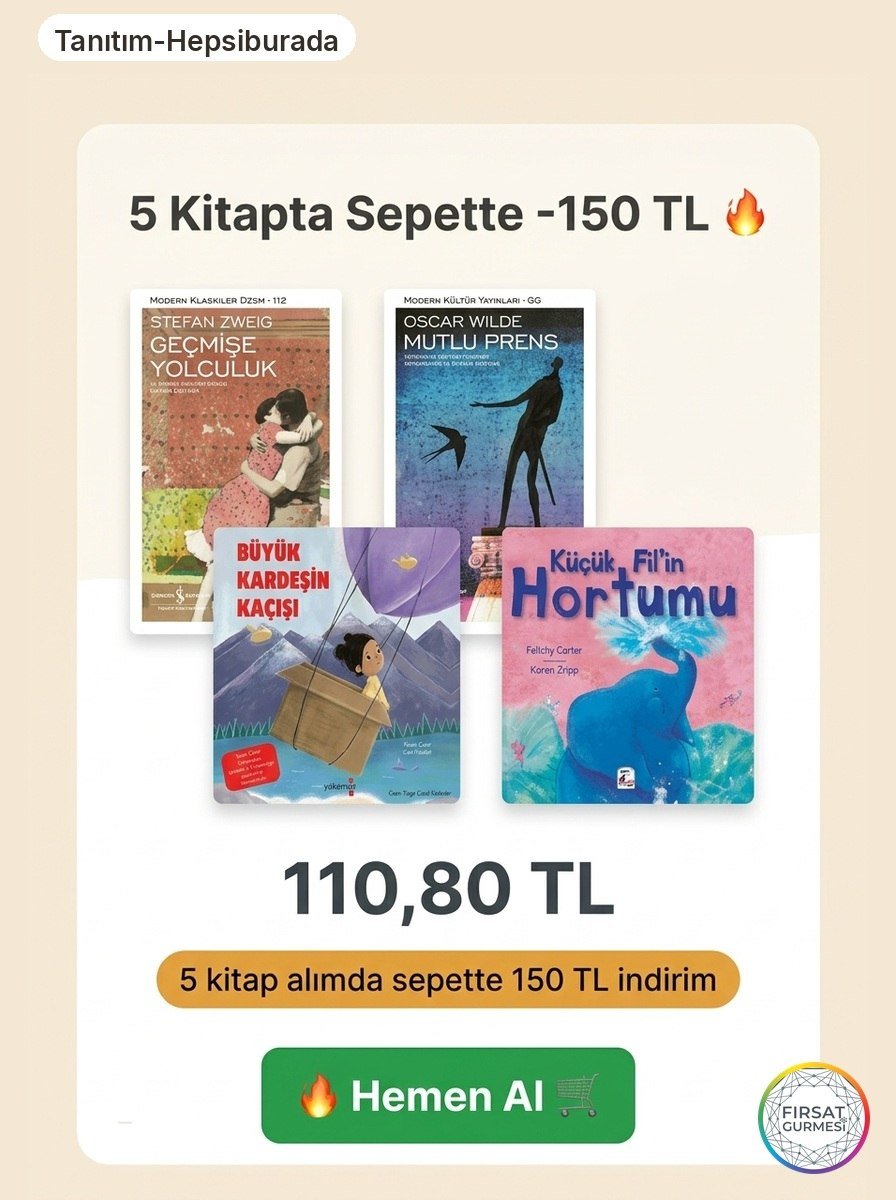 5 Kitapta Sepette -150 TL Çocuk ve yetişkin