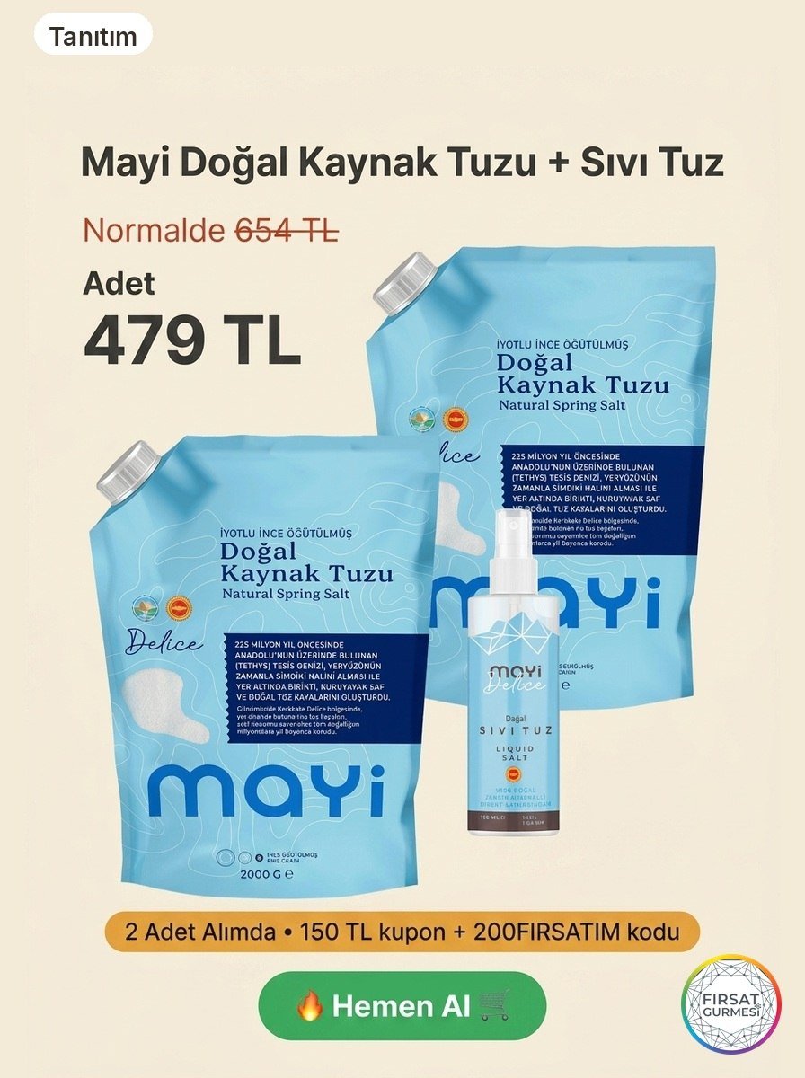 Mayi Tuz Avantaj Paketi 2 Adet Alımda Adet