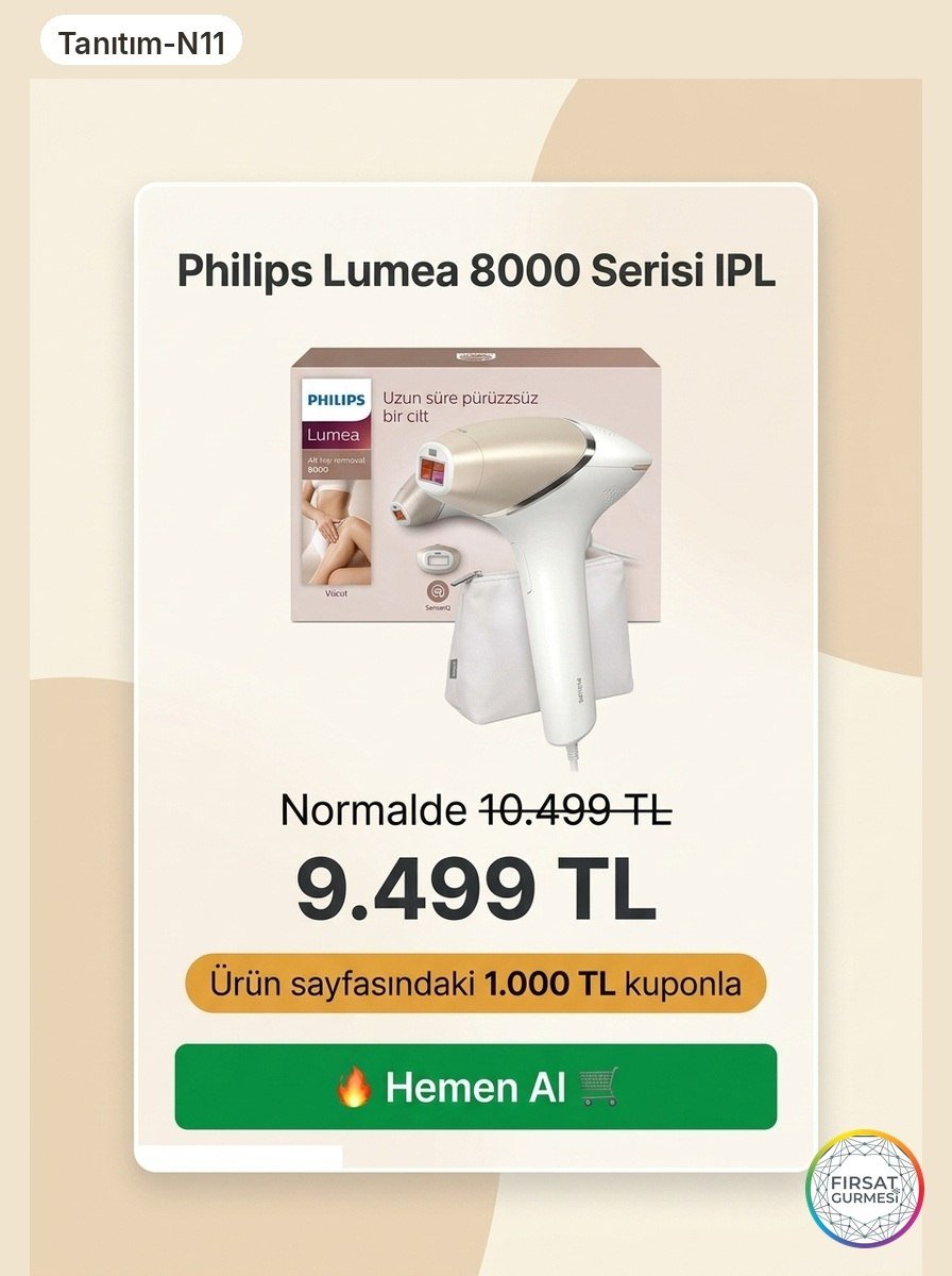 Philips Lumea 8000 Serisi IPL Cihazı (1.000 TL)