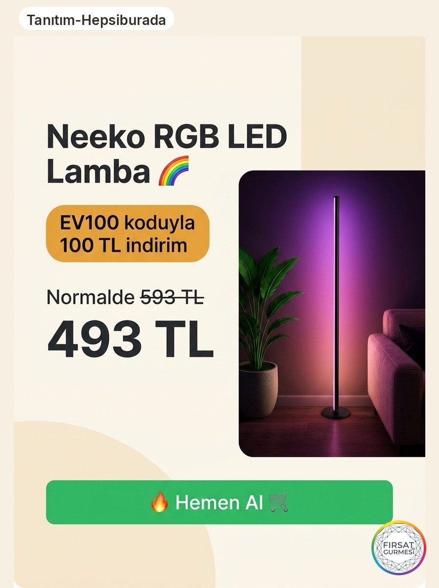 Neeko RGB LED Lamba