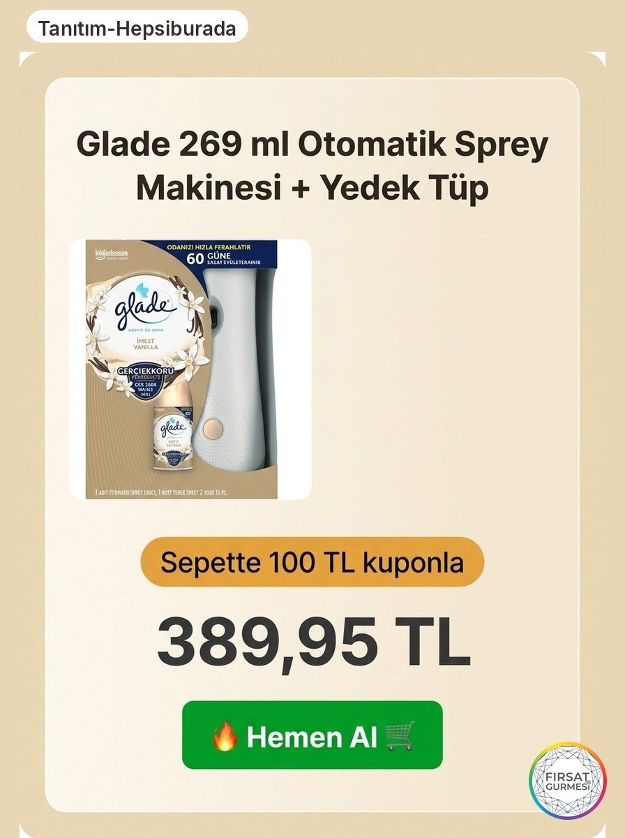 Glade Otomatik Sprey Makinesi + Yedek Tüp