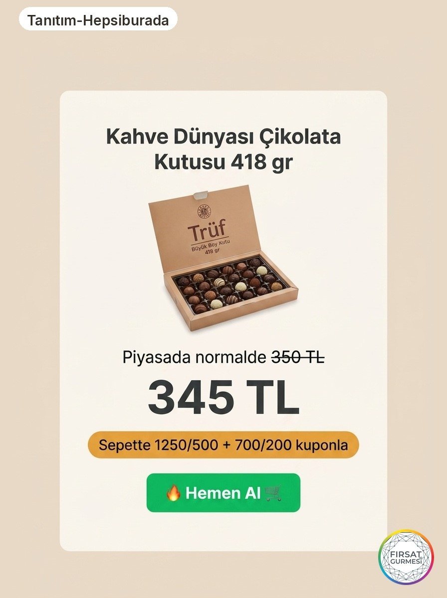 Kahve Dünyası Çikolata Kutuları