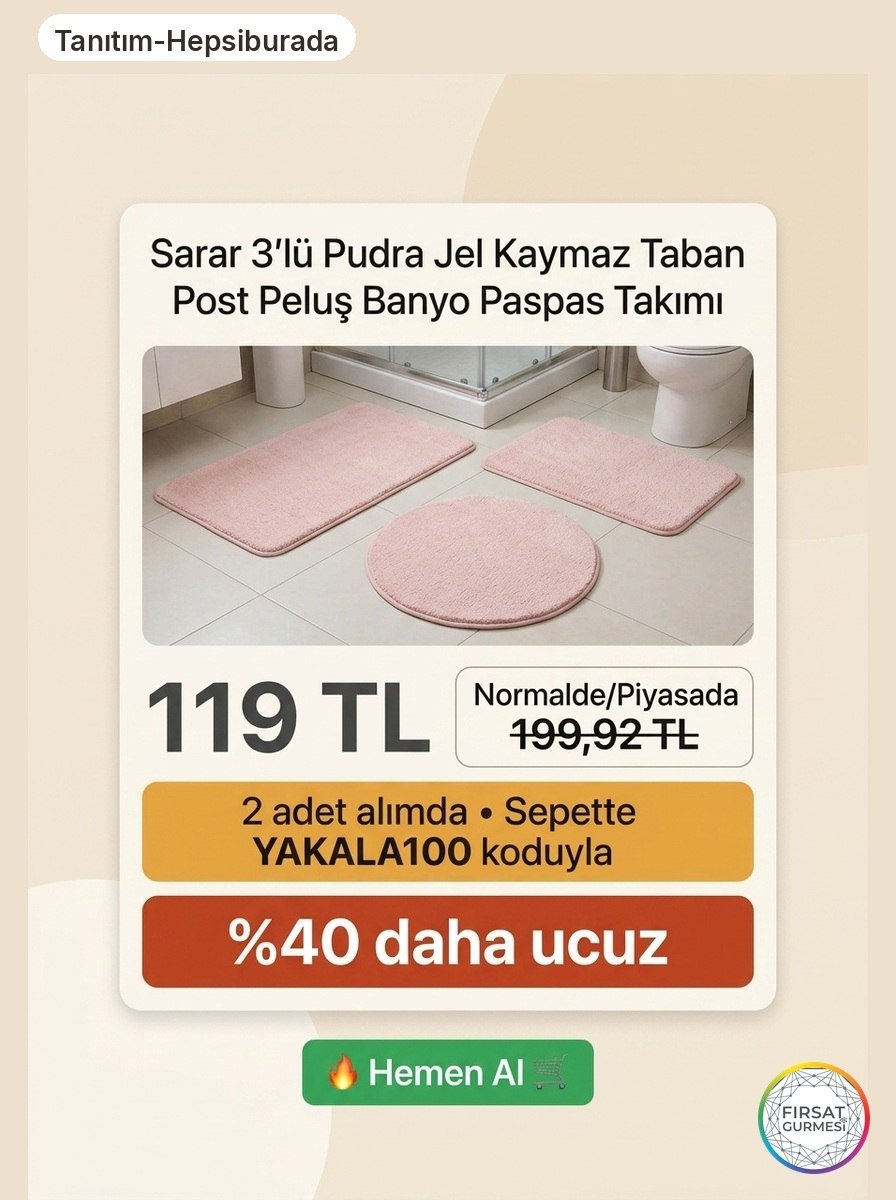 Sarar 3'lü Pudra Jel Kaymaz Taban Post Peluş