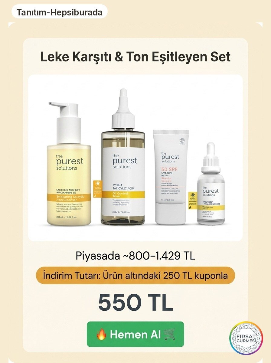 Leke Karşıtı Ton Eşitleyen Temizleyici Seti