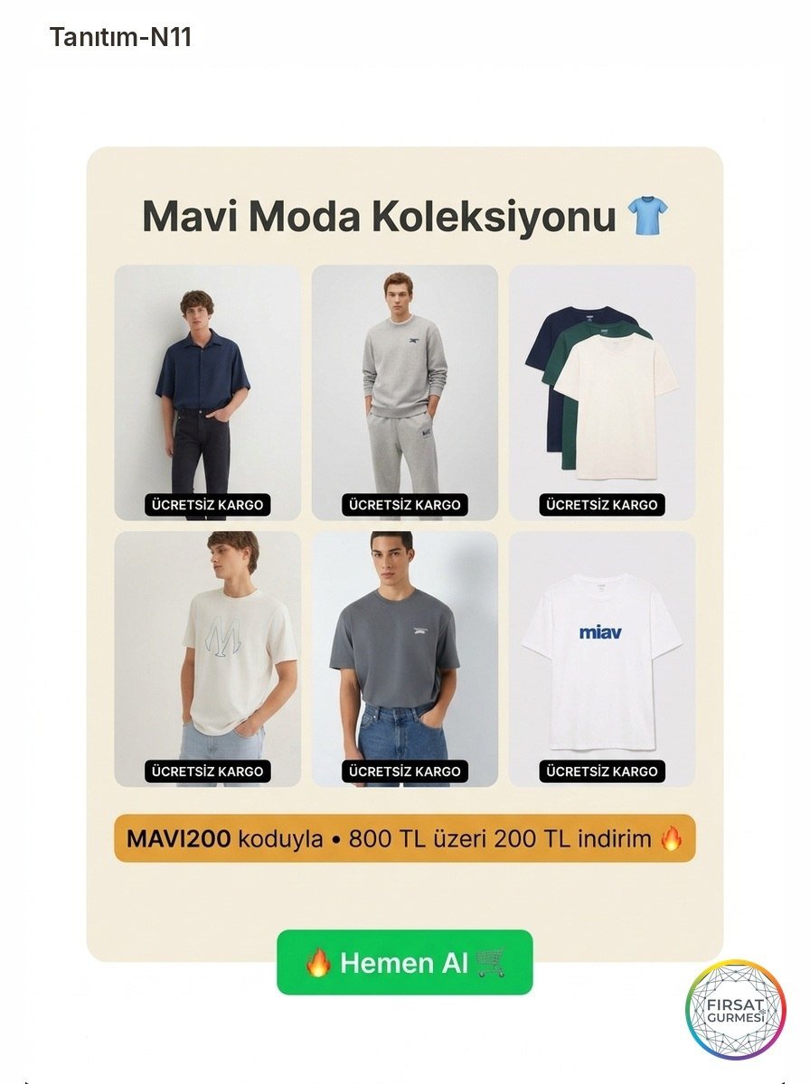 Mavi'de 800 TL üzeri alışverişte 200 TL