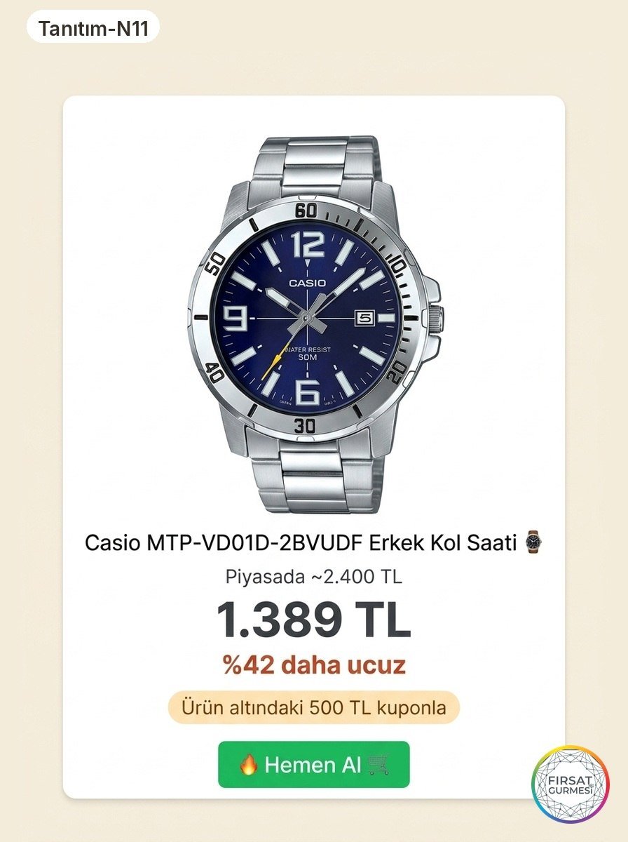 Casio MTP-VD01D-2BVUDF Erkek Kol Saati