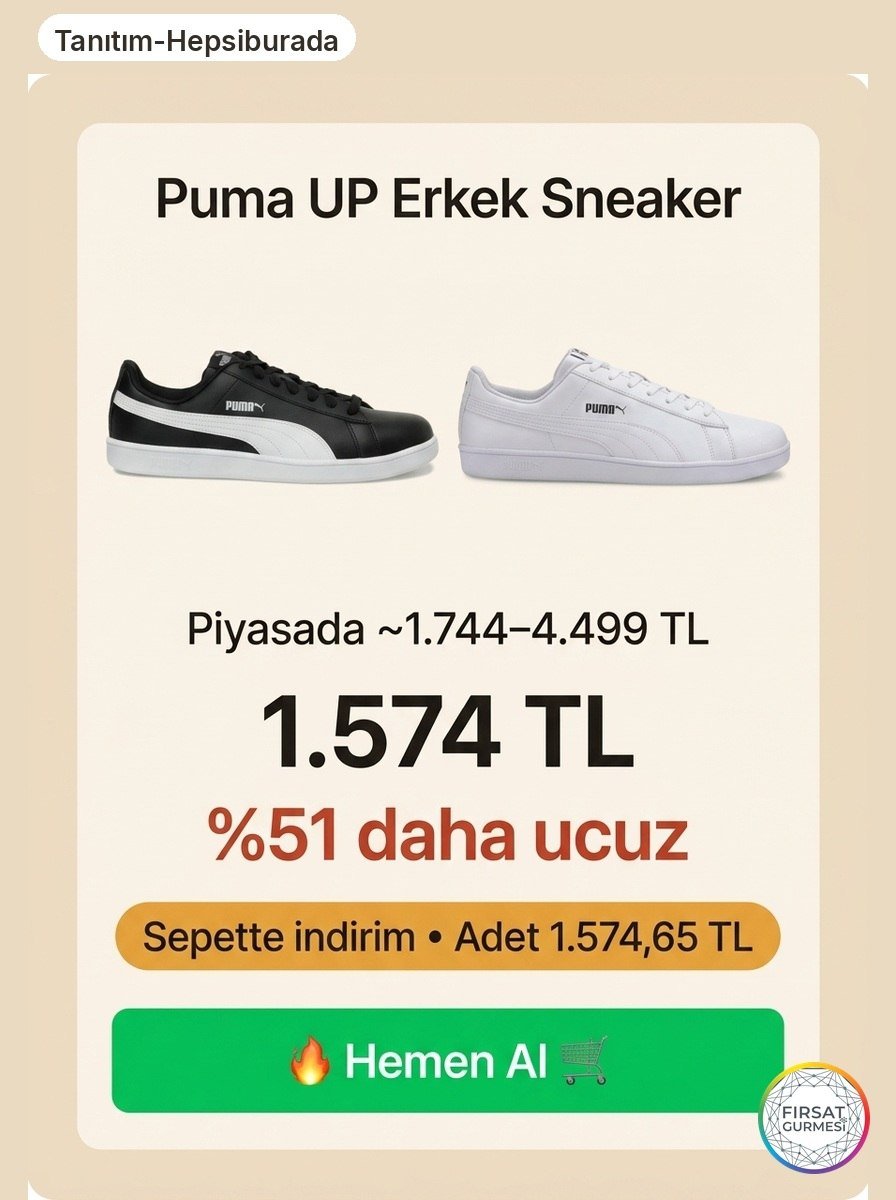 Puma UP Siyah Beyaz Erkek Sneaker