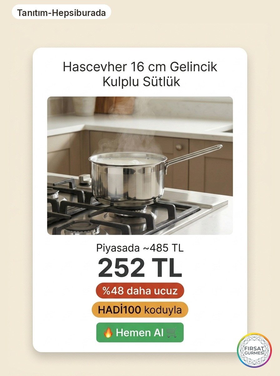 Hascevher 16 cm Gelincik Kulplu Sütlük