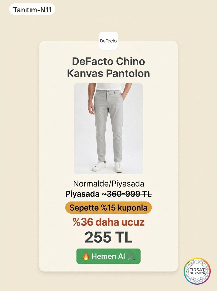 DeFacto Chino Kanvas Pantolon