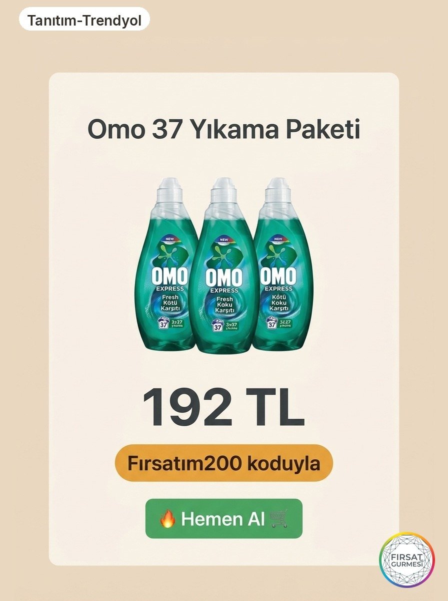 Omo 37 yıkama 192!