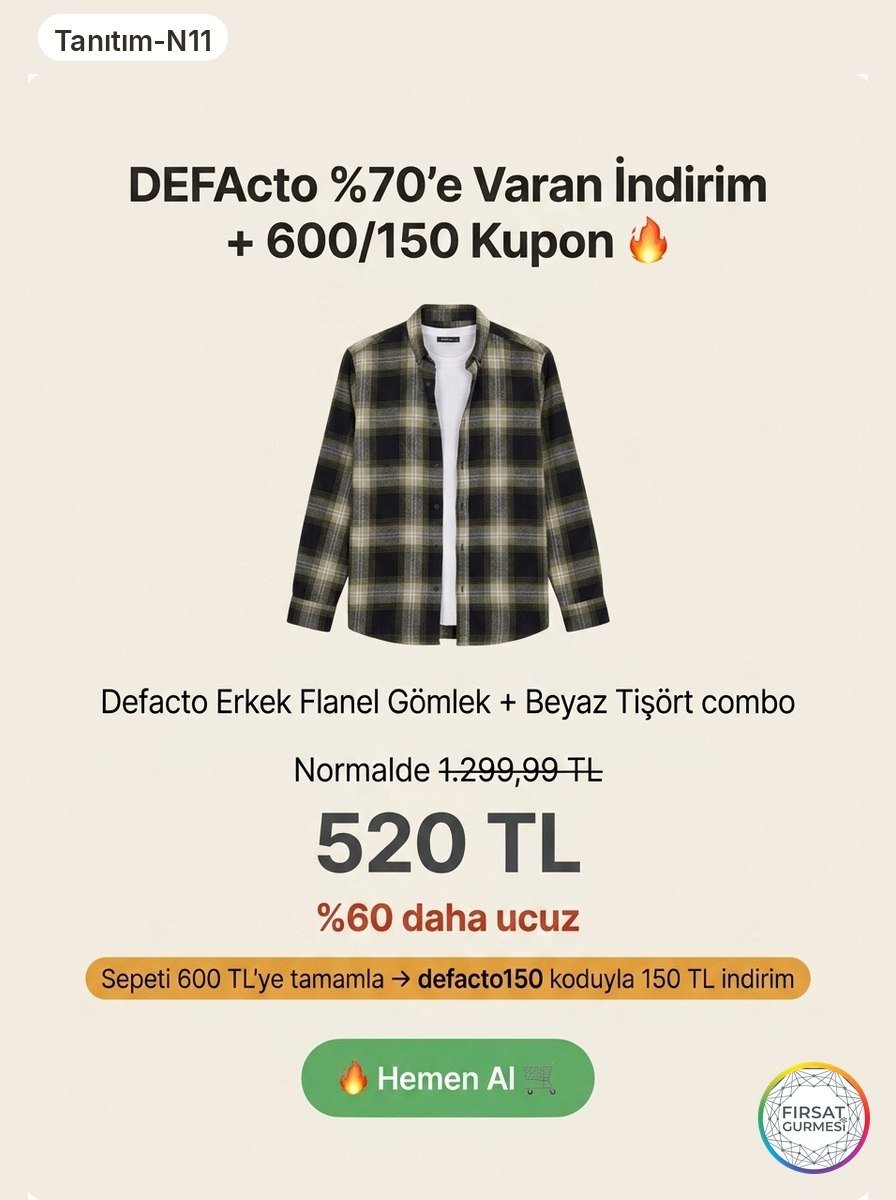 Defacto'da %70'e varan indirimler + 600 TL
