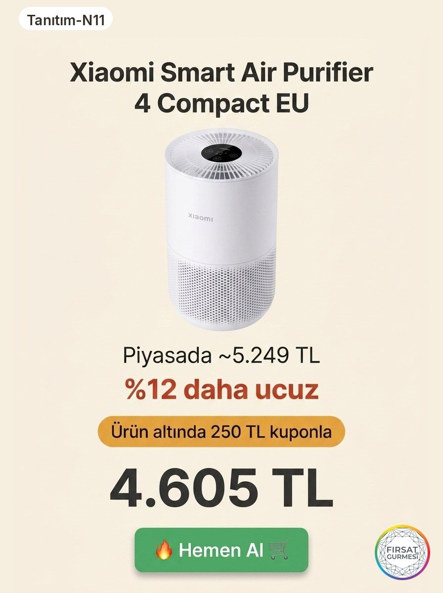 Xiaomi Smart Air Purifier 4 Compact EU