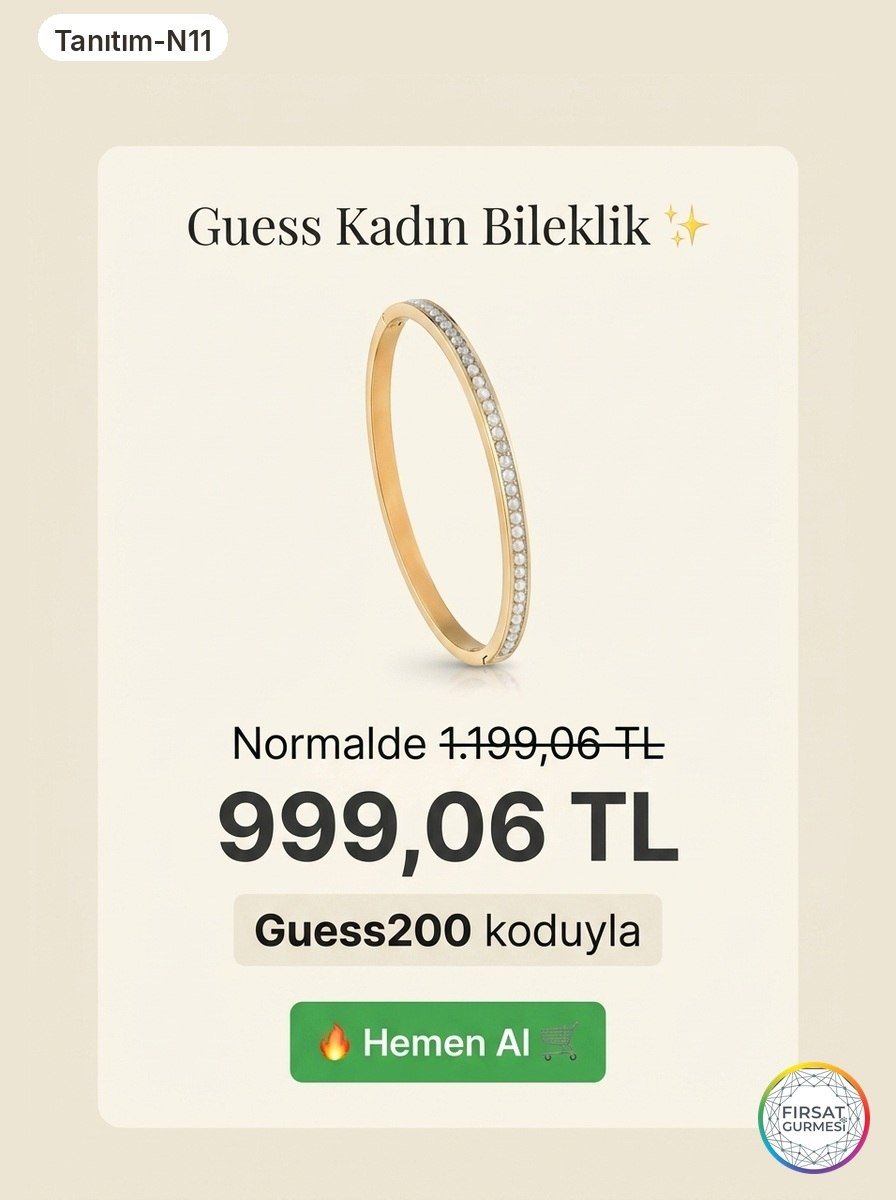 Guess200 koduyla bu fiyat