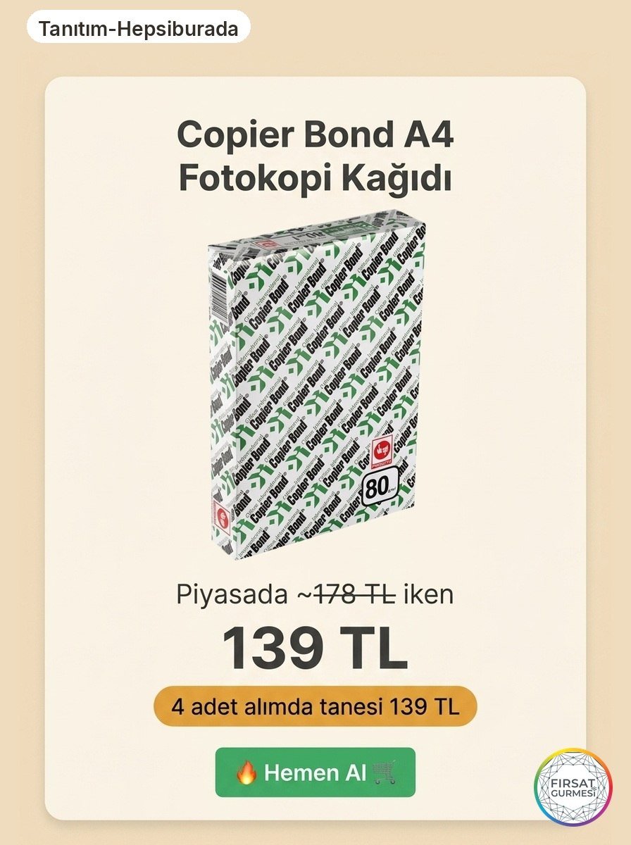 Copier Bond A4 fotokopi kağıtlarında harika bir kampanya