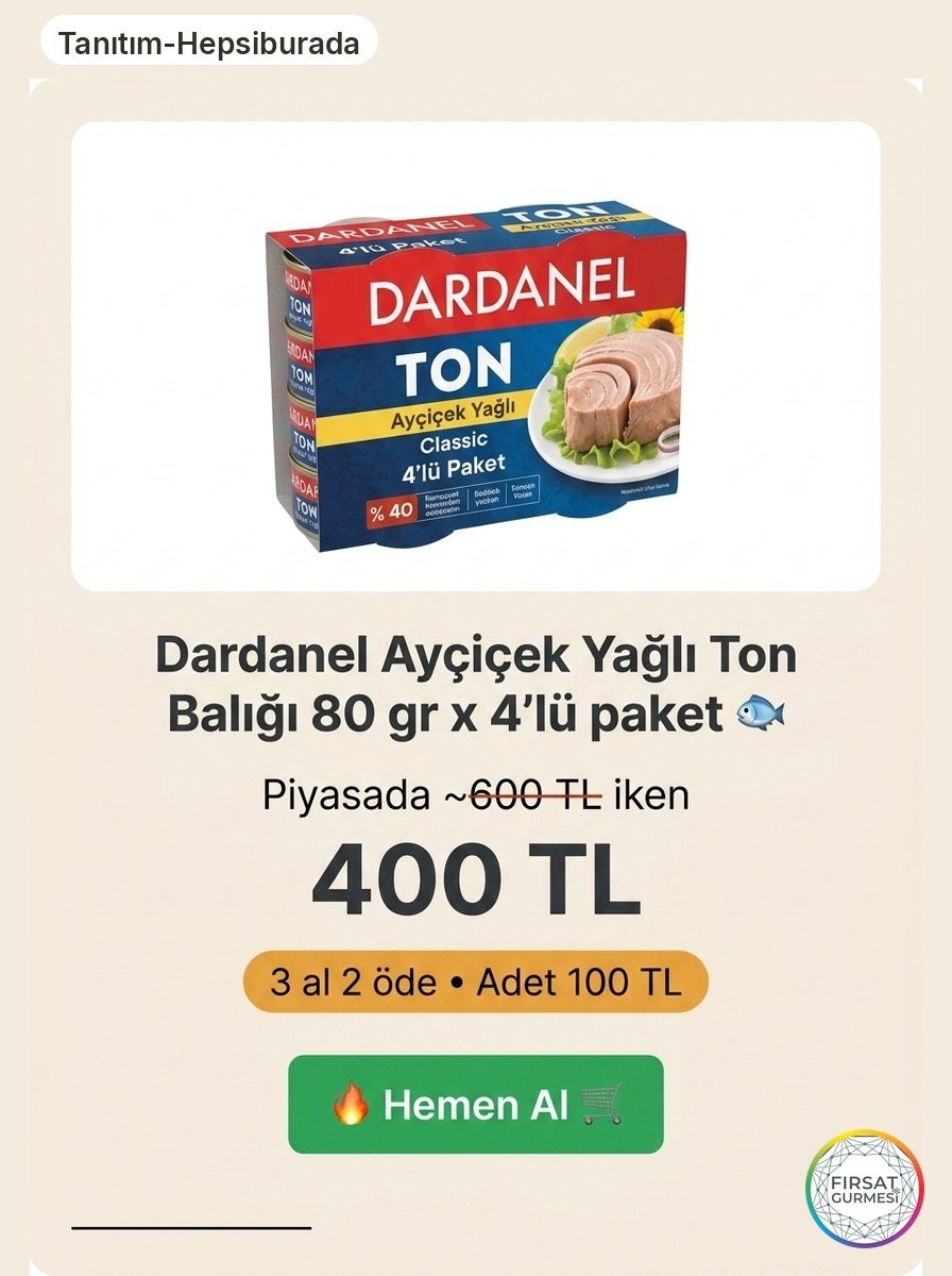 Dardanel ton balığında harika bir stok fırsatı yakaladım!