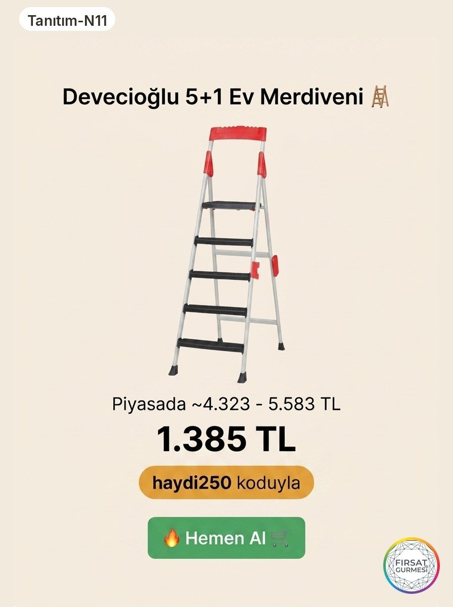 Devecioğlu 5+1 merdiven piyasa fiyatının çok altına