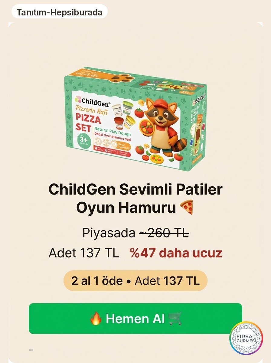 Çocukların çok sevdiği ChildGen oyun hamuru setlerinde