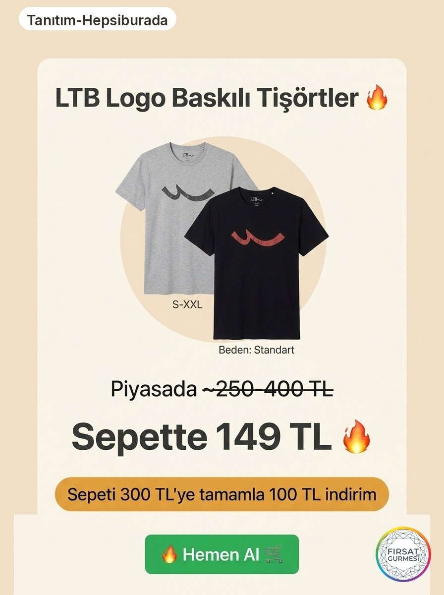 LTB mağazasında tüm ürünlerde geçerli 300/100 TL indirim