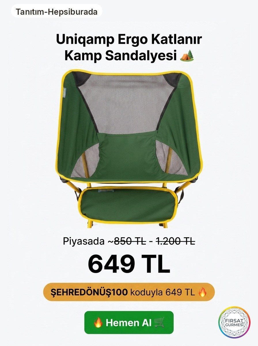 Kamp sezonunu açanlar veya ekipmanını hafifletmek