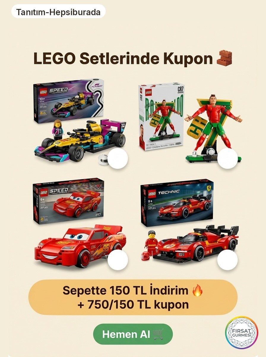 LEGO Setlerinde Sepette 150 TL İndirim Fırsatı