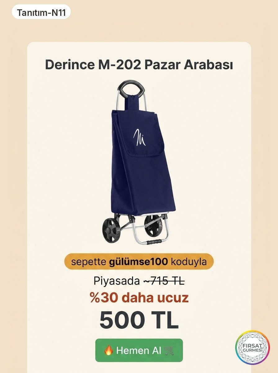 Derince M-202 model, piyasada 600-715 TL bandındayken