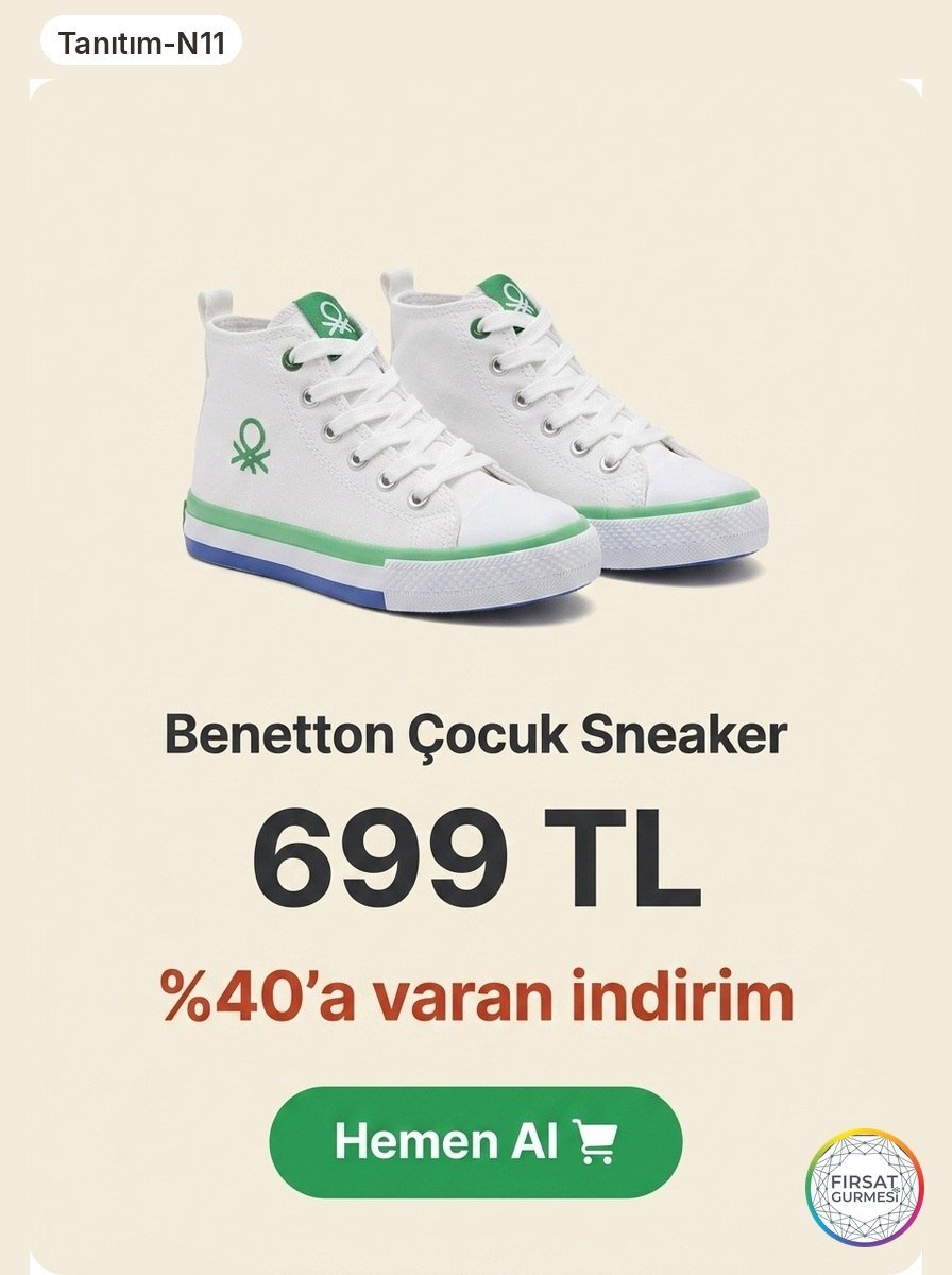 Benetton Çocuk Ayakkabıları Tek Fiyat
