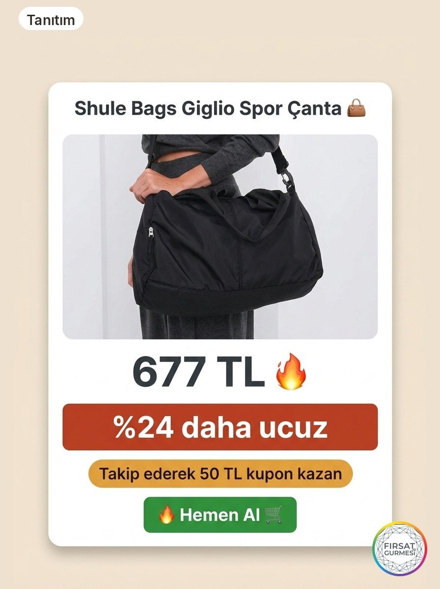 Shule Bags Giglio Spor Çanta siyah rengiyle şıklık