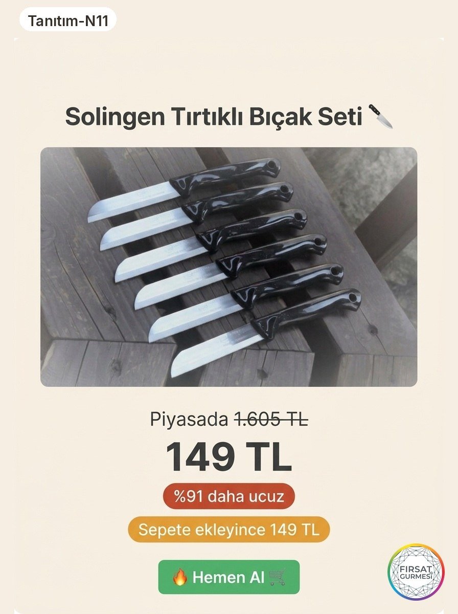 Mutfakta işini kolaylaştıracak Solingen bıçak seti