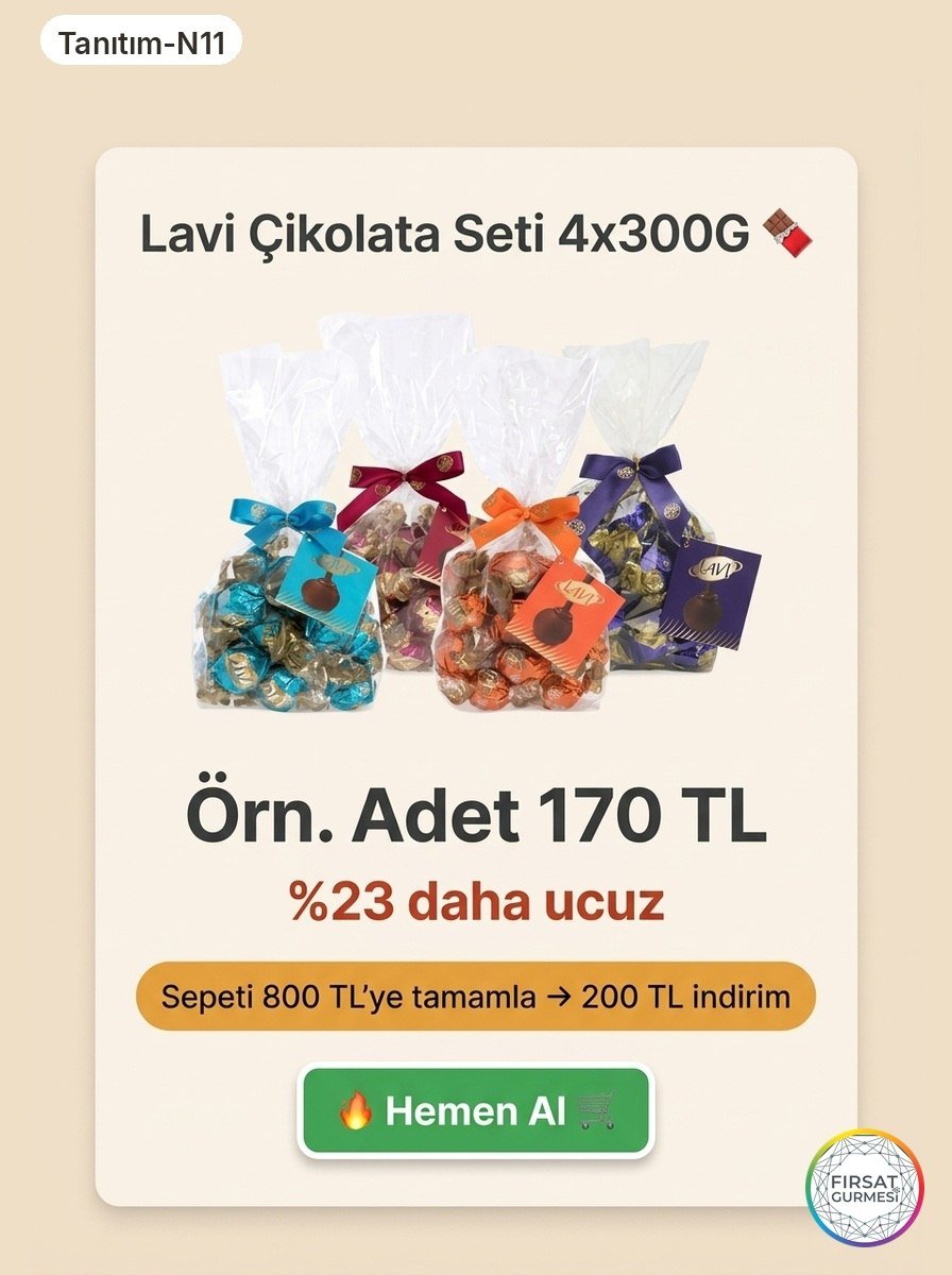 Kahve Dünyası Lavi Çikolata Seti Piyasada 220-250 TL