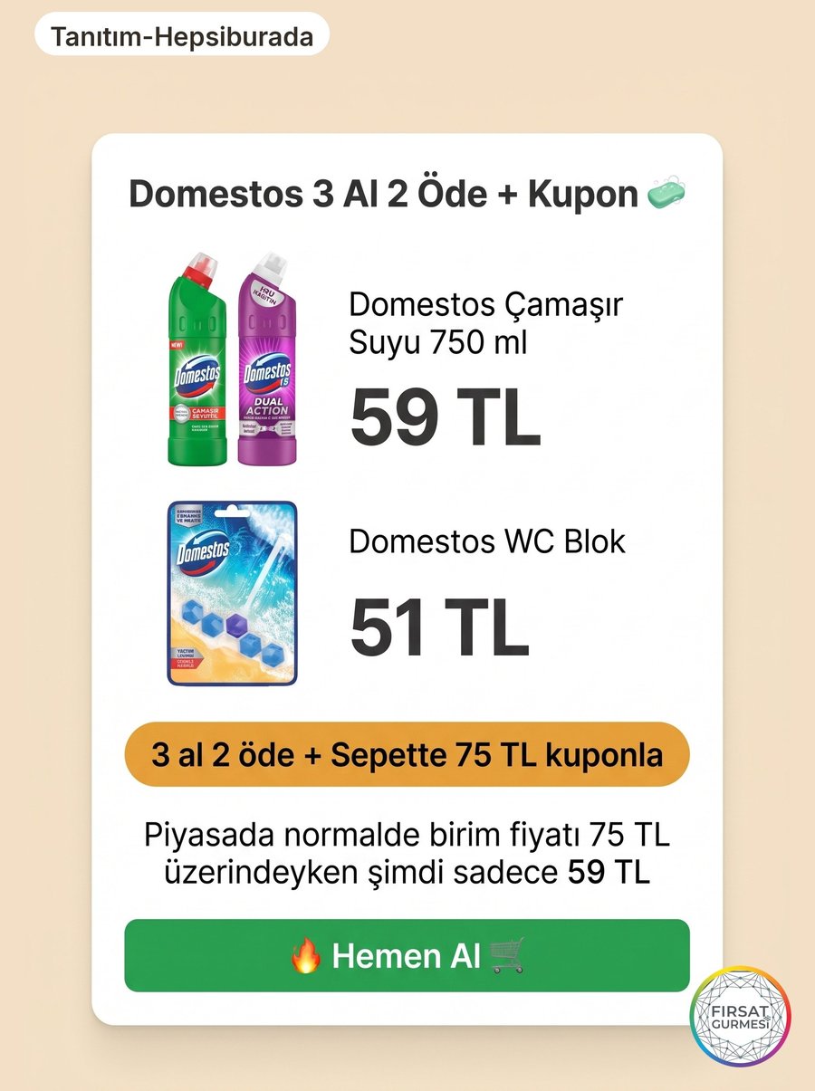 Domestos'ta Temizlik Fırsatı!