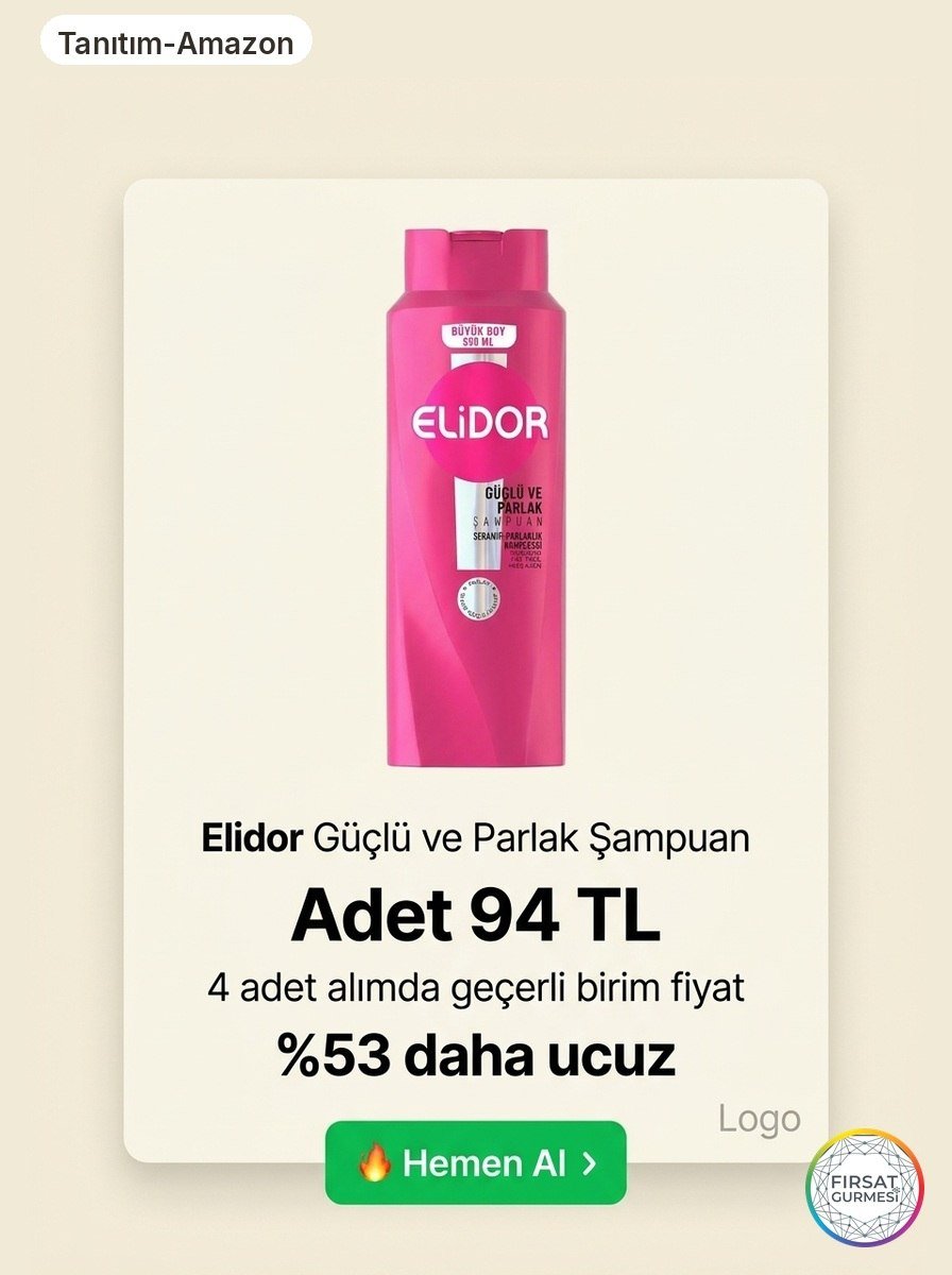 Elidor Güçlü ve Parlak Şampuan
