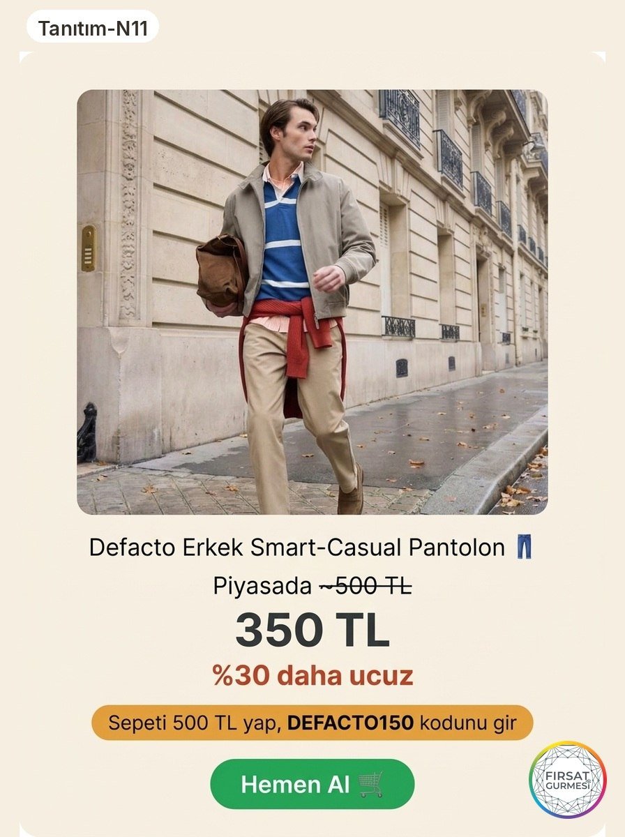 Defacto Erkek Smart-Casual Pantolon
