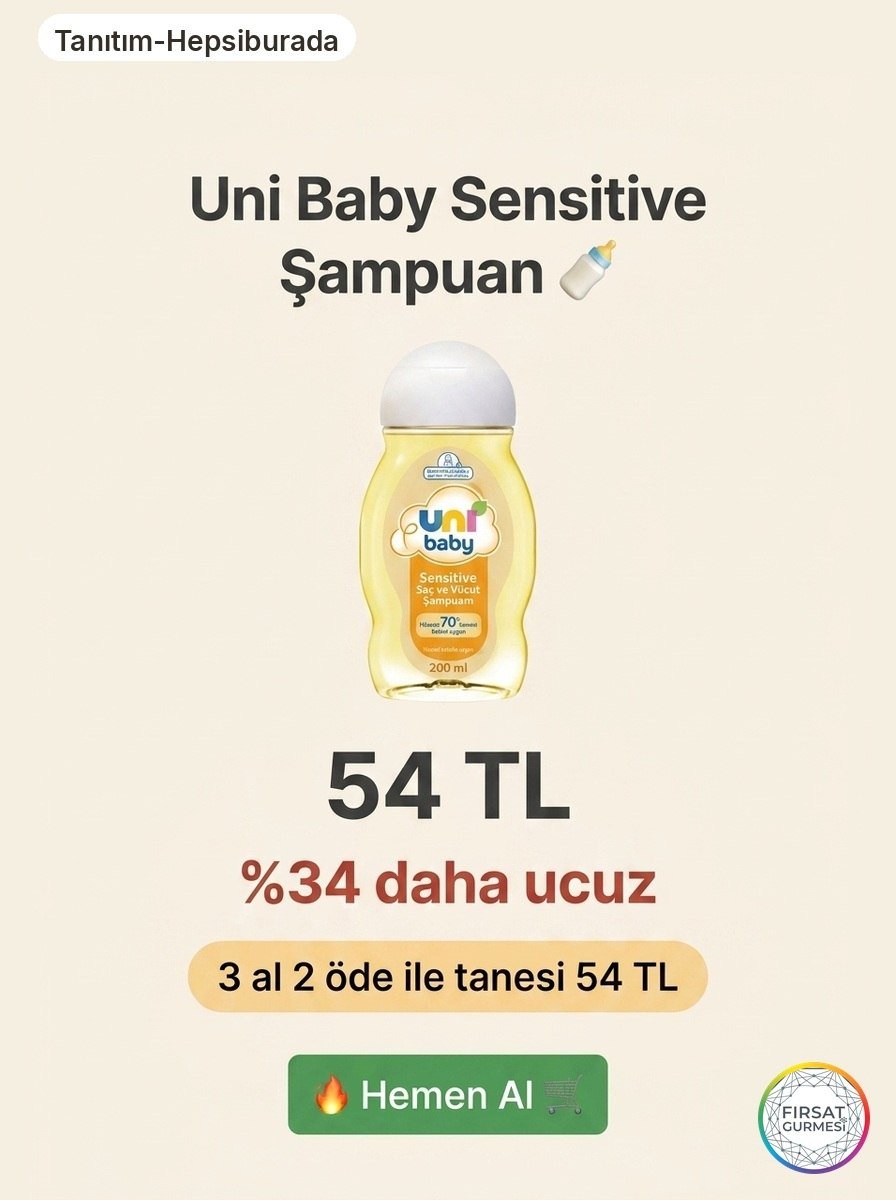 Uni Baby Şampuan Fırsatı