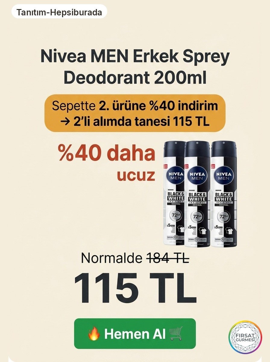 Nivea MEN Erkek Deodorant 200ml