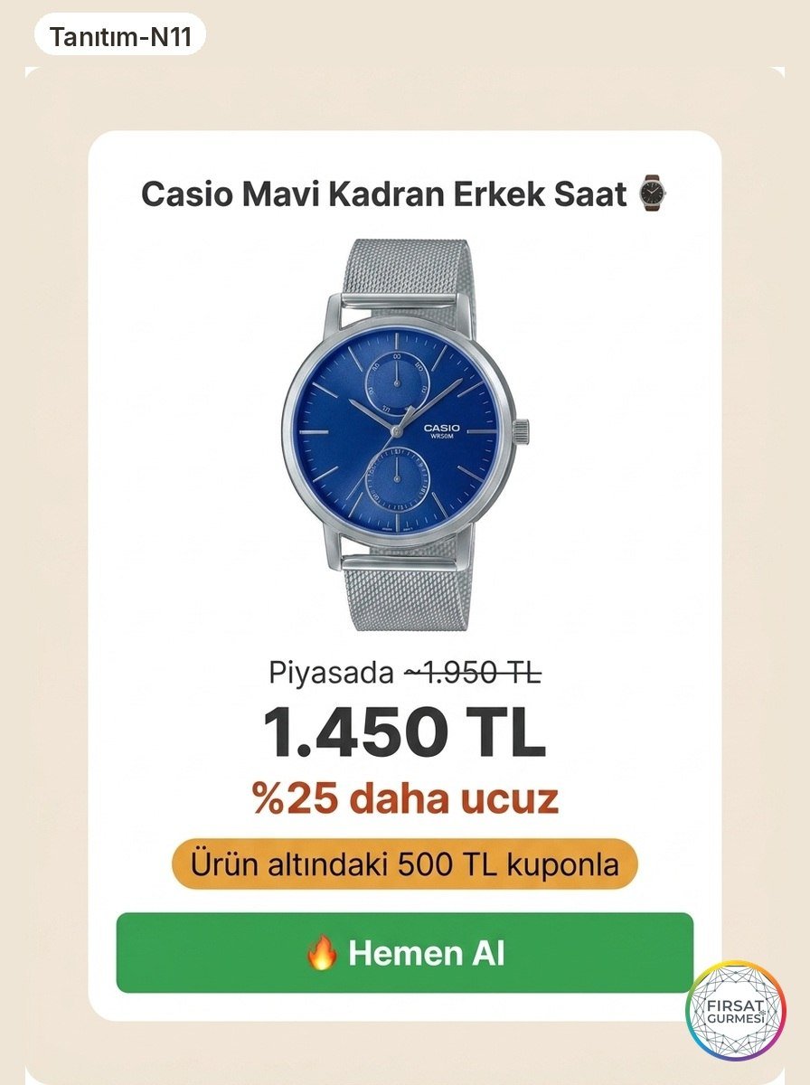 Casio Erkek Kol Saati Fırsatı