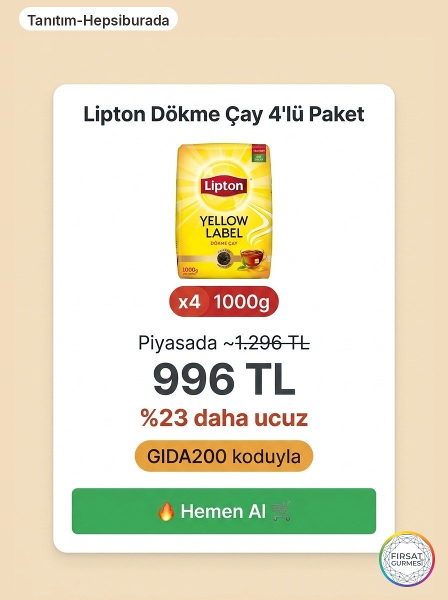Çay severlere toplu paket fırsatı