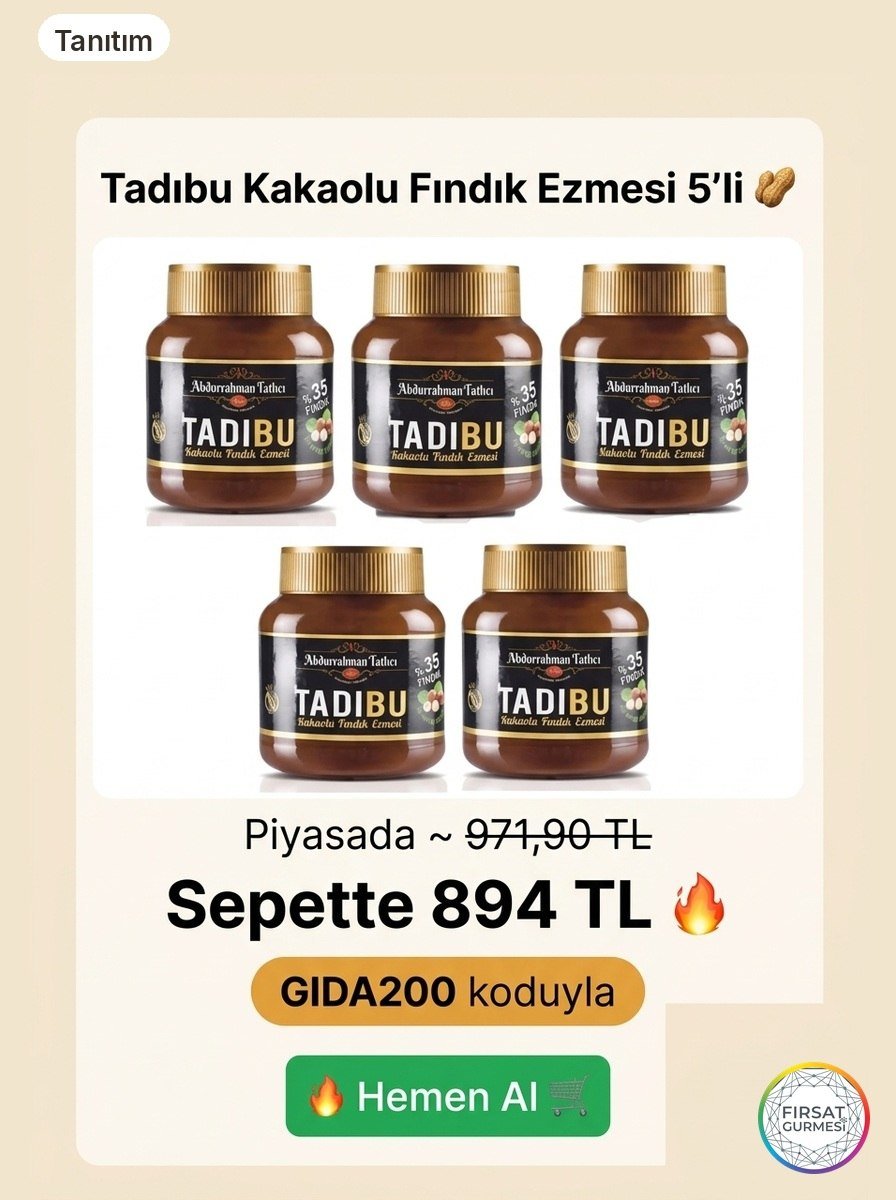 5'li Pakette Fındık Ezmesi Fırsatı