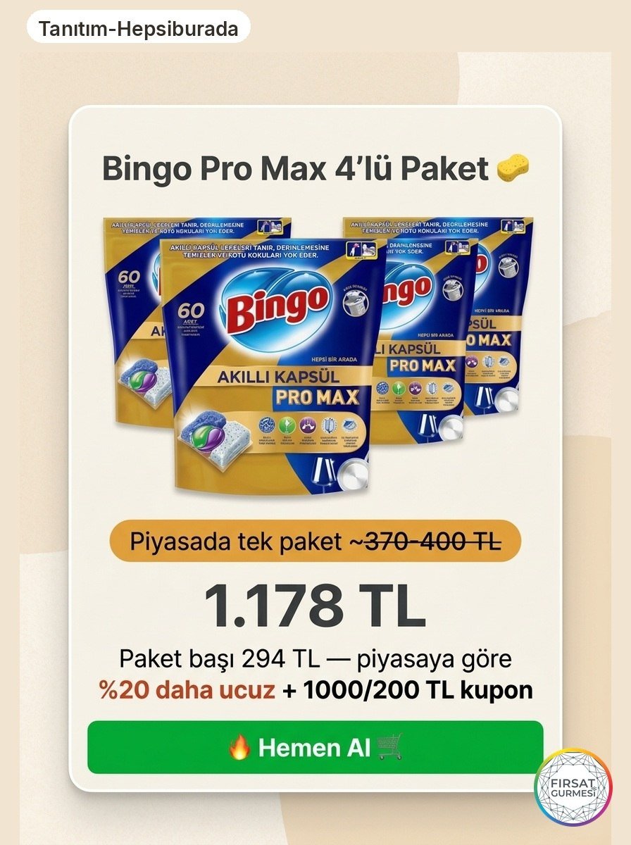 Bingo Akıllı Kapsül Pro Max 4'lü paket