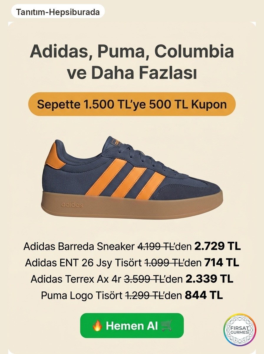 Adidas, Puma, Columbia, New Balance ve Daha