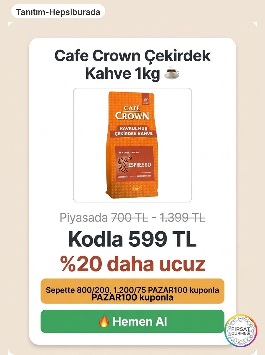 Medium roast Sunset Blend, espresso için ideal bir