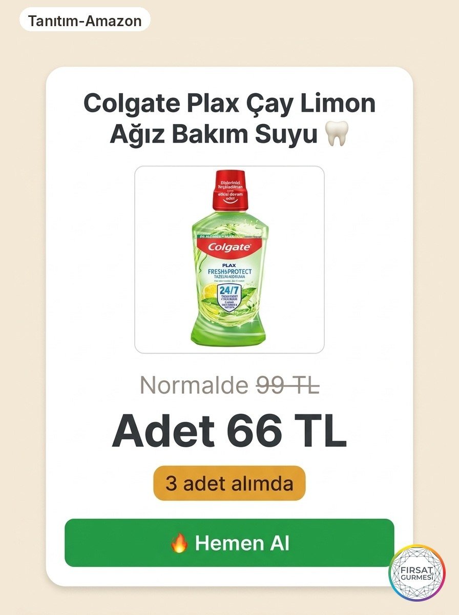 Colgate Plax Çay ve Limon aromalı ağız bakım