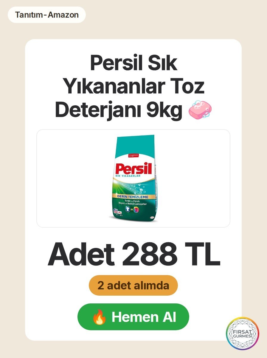 Sık yıkanan çamaşırlar için özel formüllü Persil toz
