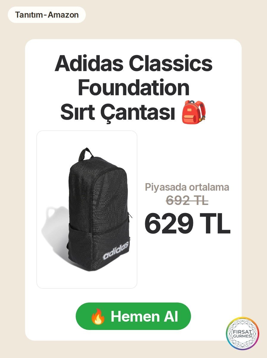 Adidas Classics Foundation sırt çantası, günlük kullanıma