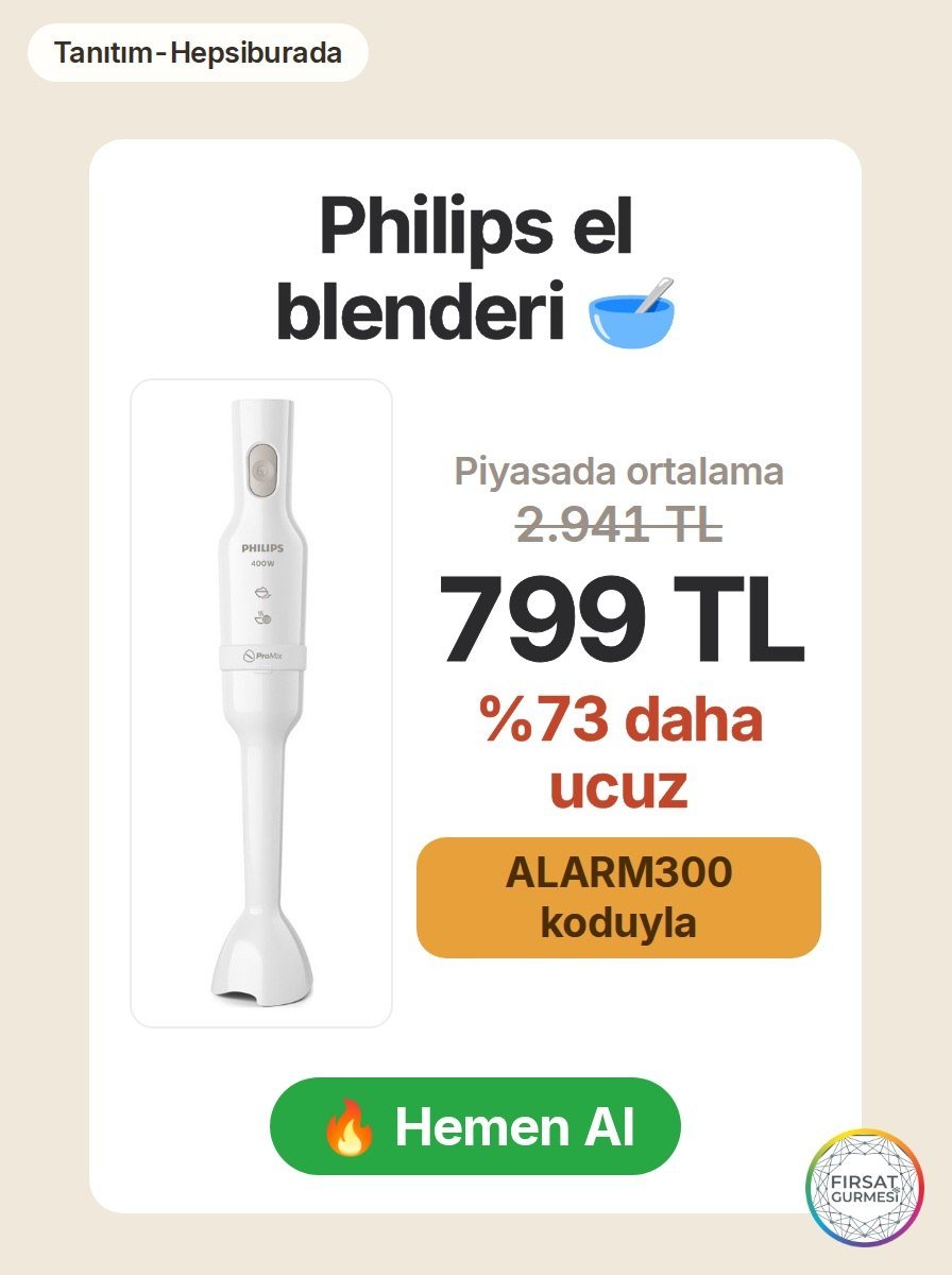Hepsiburada'da Philips el blenderi