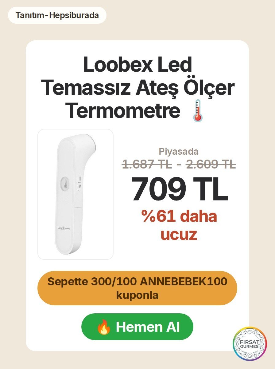 FDA onaylı Loobex termometre, vücut ve nesne
